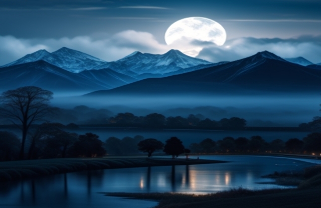 Teks Fhoto : suasana malam yang sunyi dengan siluet politik dan intrik yang tersembunyi di balik keheningan.