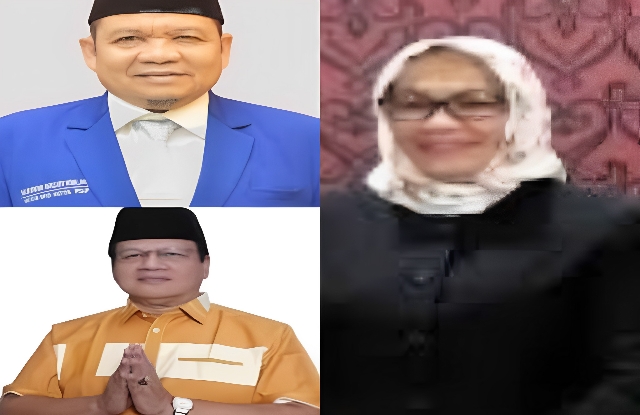 Teks Fhoto : Tokoh Politik Berpengaruh Di Padangsidimpuan, Erwin Nasution, Marataman Siregar dan Taty Aryani Tambunan. 