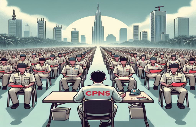 Ilustrasi foto: Calon pelamar CPNS antusias mengikuti seleksi