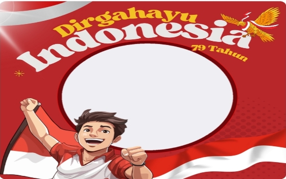 teks Fhoto : Masyarakat Indonesia merayakan HUT Kemerdekaan RI ke-79 dengan semangat patriotisme di era digital. Twibbon HUT RI Ke-79 menjadi sarana ekspresi cinta tanah air secara kreatif. Perayaan kemerdekaan online memperkuat persatuan dan nasionalisme. Teknologi menjadi alat untuk menyatukan bangsa dalam merayakan kemerdekaan. sumber fhoto : tangkapan layar twibbonize.com). 