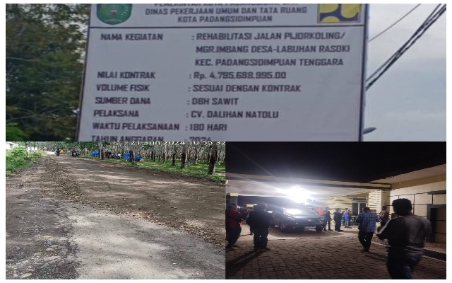Keterangan Foto: salah satu proyek Pemko. Padangsidimpuan yang tidak tayang pada laman sirup LKPP tahun 2024.