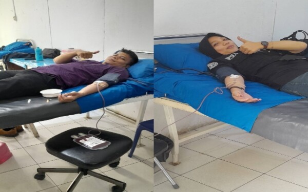 Keterangan Foto: Personil Polres Padangsidimpuan mendonorkan darah sebagai bentuk solidaritas kemanusiaan.
