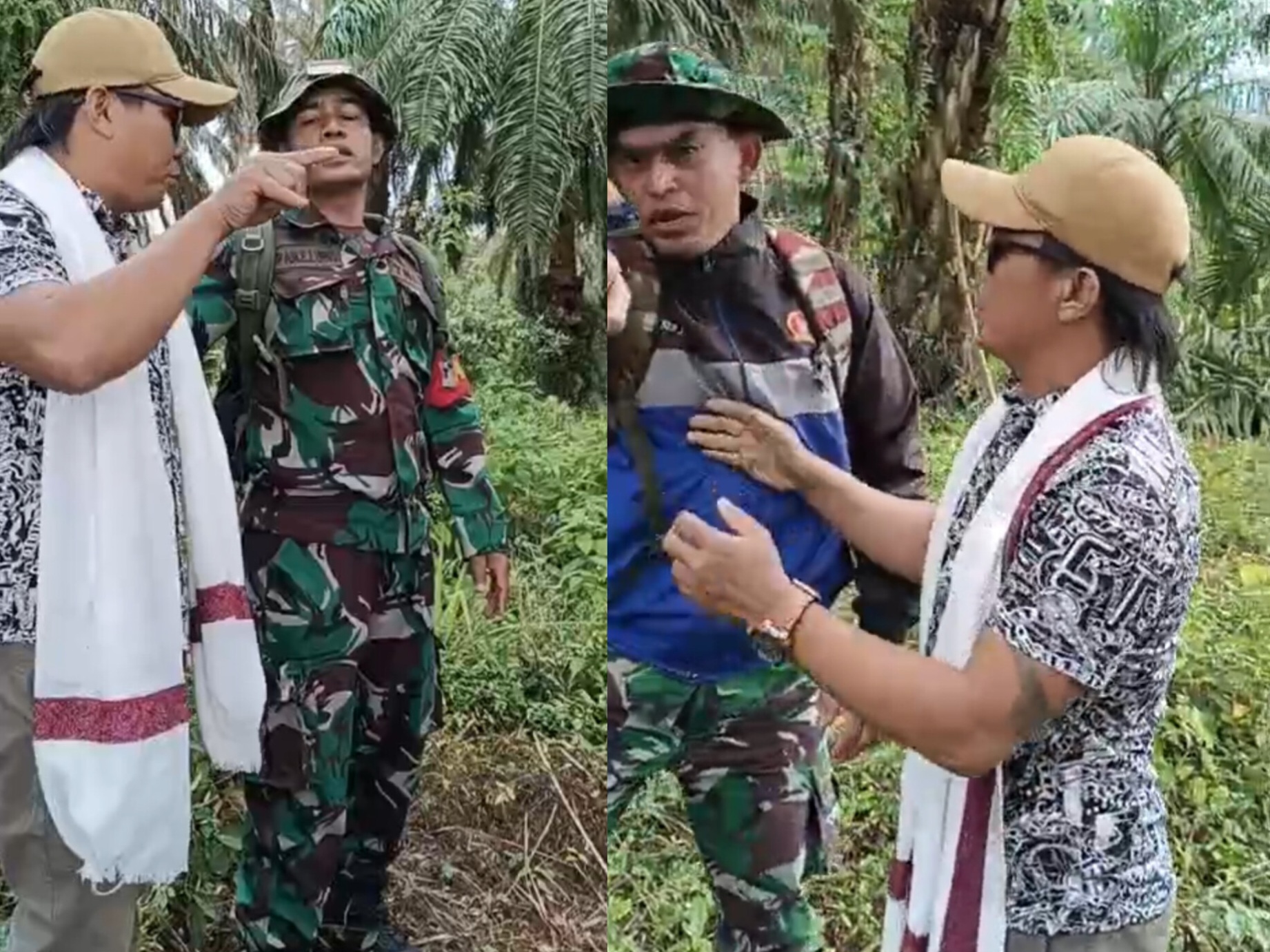 Tangkapan layar video viral oknum DPRD diduga intimidasi aparat TNI (Istimewa)