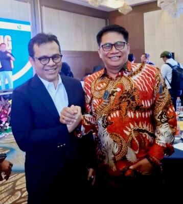 Ketua JMSI Sumut, Rianto Ahgly, SH, MH bersama Wamen Infokomdigi, Nezar Patria (Istimewa)