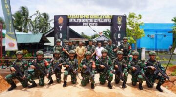 Pangdam XXIV/MT Mayjen TNI Lucky Avianto Tinjau Langsung Pos Kotis Satgas Pamtas Kewilayahan Yonif 123/Rajawali di Papua Selatan  