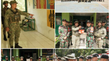 Perkuat Sinergi Perbatasan, Satgas Yonarmed 19/Bogani Terima Kunjungan Danyon Malaysia