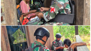Peduli Warga Perbatasan, Satgas Yonif 410/ALG Gelar Layanan Kesehatan Gratis di Papua Barat