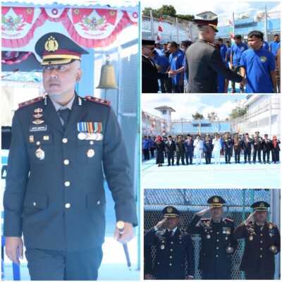 Kapolres Tapanuli Selatan (Tapsel), AKBP Anton Santoso, S.I.K., M.M. menghadiri upacara pemberian remisi umum bagi warga binaan Rutan Kelas II B Sipirok (Istimewa)