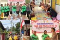 Polwan Polres Padangsidimpuan menunjukkan kepedulian kepada masyarakat melalui Gerakan Sosial Peduli Ojol (GASPOL) Perempuan dan bakti sosial ke Panti Jompo Ma'arif Muslimin (Istimewa)