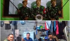 Satgas Pamtas RI-Malaysia Yonarmed 19/Bogani Terima Sukarela Dua Senjata Rakitan dan Sisik Trenggiling dari Warga Perbatasan
