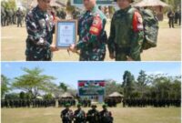Yonif 123/Rajawali Serahkan Tugas Pamtas RI-PNG, Yonif 516/Caraka Yodha Resmi Bertugas (Istimewa)