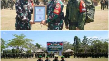 Yonif 123/Rajawali Serahkan Tugas Pamtas RI-PNG, Yonif 516/Caraka Yodha Resmi Bertugas (Istimewa)
