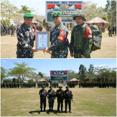 Yonif 123/Rajawali Serahkan Tugas Pamtas RI-PNG, Yonif 516/Caraka Yodha Resmi Bertugas (Istimewa)