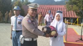 Satlantas Polres Tapsel Edukasi Pelajar soal Keselamatan Berlalu Lintas di SMKN 2 Sipenggeng (Istimewa)