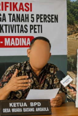 Ketua BPD Muara Batang Angkola Klarifikasi Dugaan Bunga Tanah 5 Persen Dalam Aktivitas PETI Tapsel-Madina