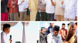 Pondok Pesantren Dar Ibnu Arrizah, Desa Pargarutan Jae, Kecamatan Angkola Timur, Kabupaten Tapanuli Selatan, menggelar peringatan Maulid Nabi Muhammad SAW sekaligus peletakan batu pertama pembangunan Masjid Dar Ibnu Arrizah. (istimewa)
