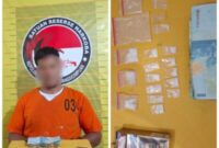 Satresnarkoba Polres Padangsidimpuan berhasil membekuk seorang pria yang diduga mengedarkan narkotika jenis sabu. (istimewa)