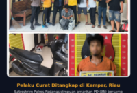 Tersangka pencurian dengan pemberatan (curat), PD (35), diamankan Tim Resmob Polres Padangsidimpuan bersama sepeda motor korban di Kampar, Riau. (istimewa)