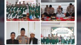 Polres Tapanuli Selatan (Tapsel) menggelar peringatan Maulid Nabi Muhammad SAW 1448 Hijriah/2026 Masehi di Aula Lantai II Mapolres Tapanuli Selatan. (istimewa)