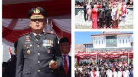 Kasat Reskrim Polres Tapsel, IPTU Bontor Desmonth Sitorus, S.H., M.H. sebagai Komandan Upacara yang memimpin jalannya rangkaian kegiatan.