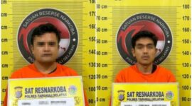 Polisi mengamankan dua pria berinisial SN (24) dan WP (34) dari dua lokasi berbeda. (Istimewa)