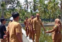 Bupati Madina Tinjau Langsung Balai Benih Ikan (BBI) untuk dibenahi. (istimewa)